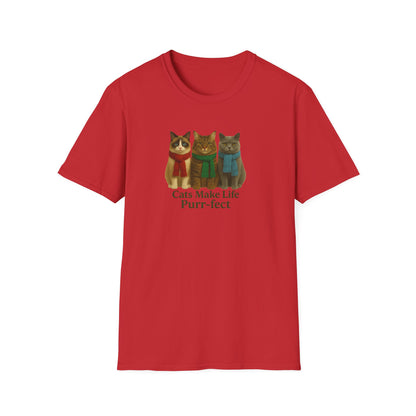 Cats Make Life Purr-fect T-Shirt, Cat Lovers Gift - Chubby Little Cheeks Co.