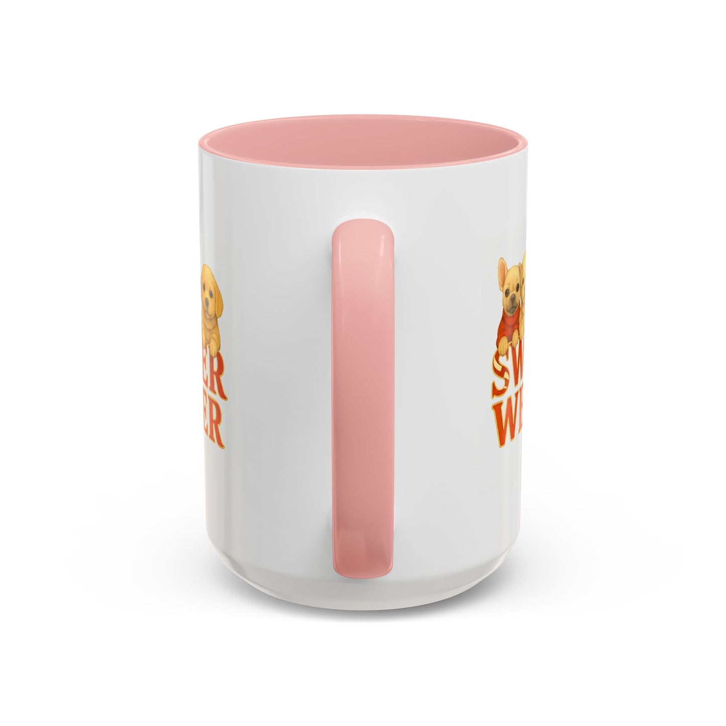 Sweater Weather Mug — Cute Puppies in Sweaters Accent Coffee Mug (150z) - Chubby Little Cheeks Co.