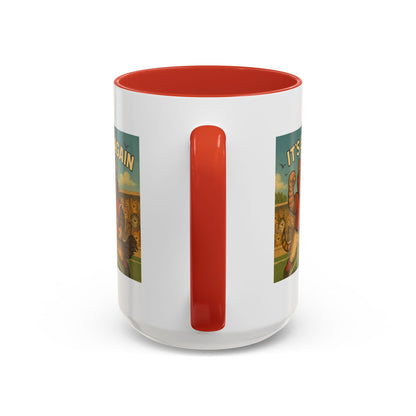🏈 Game Day Cats Mug – Vintage Football Tabby & Maine Coon in Red Jerseys - Chubby Little Cheeks Co.