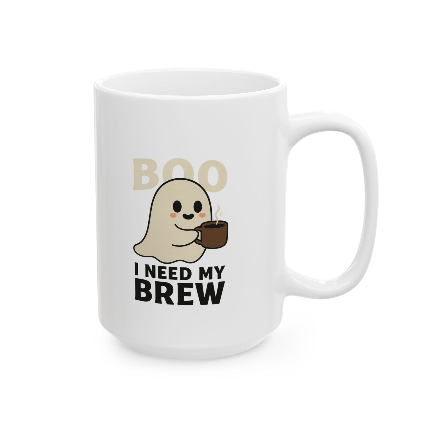 Boo I Need My Brew- Halloween Funny Coffee Mug - Chubby Little Cheeks Co.