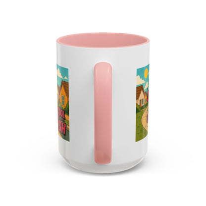 “Too Cool For Leash Mug – Retro Roller Skating Female French Bulldog in Pink & Black” - Chubby Little Cheeks Co.