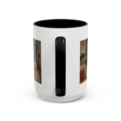 Cat Accent Coffee Mug – “We’re Doomed” Funny Black Mom and Daughter Accent Mug (15 oz) - Chubby Little Cheeks Co.