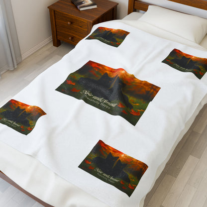 Noir and Amour Velveteen Plush Blanket - Cozy