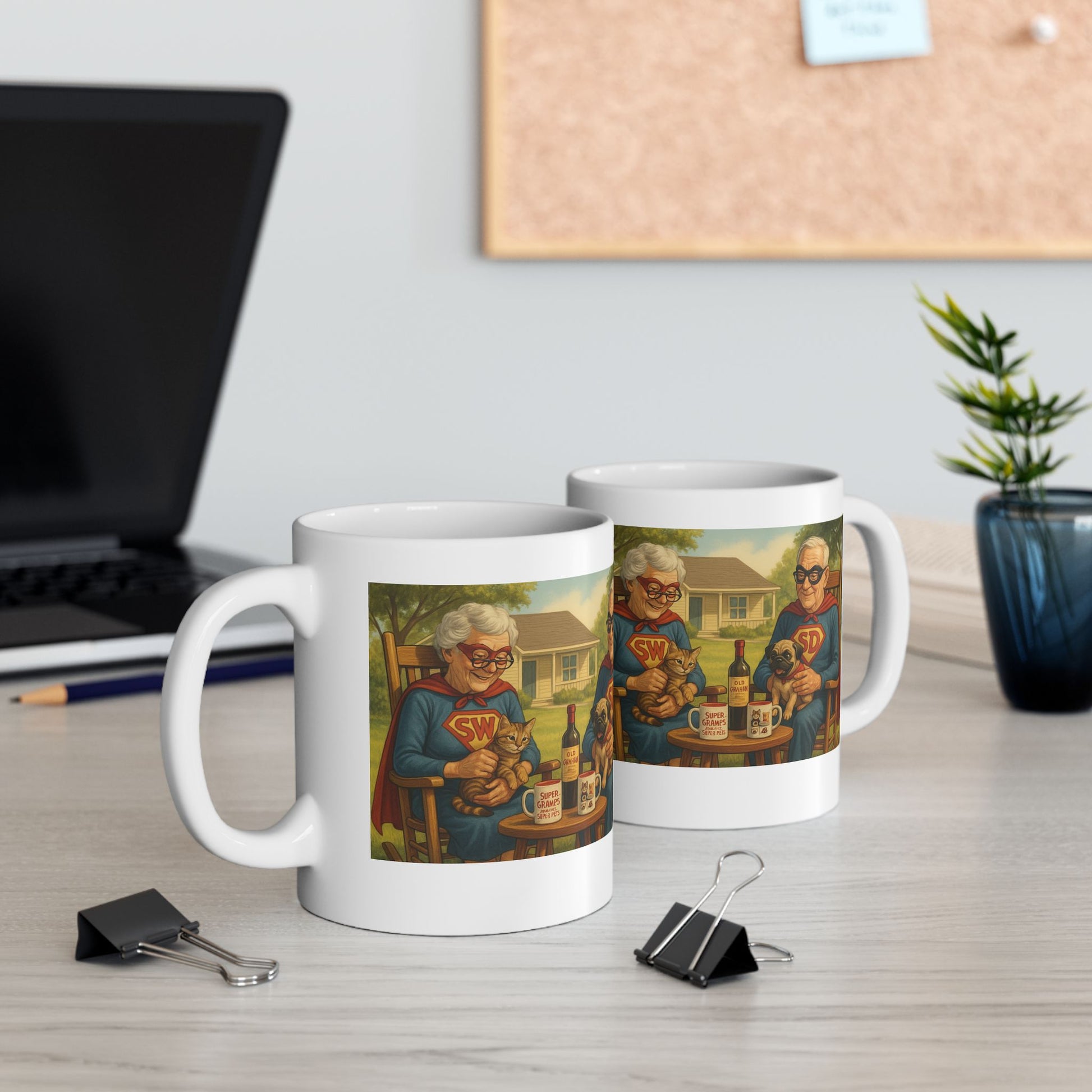 Super Grans, Super Pets Halloween Ceramic Mug - Chubby Little Cheeks Co.