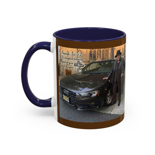 Personalized Photo Coffee Mug — "No Weapon" Car Tribute Accent Mug