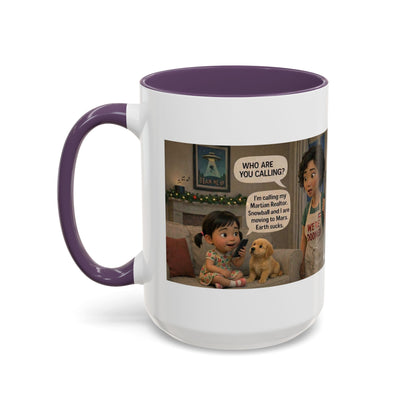 Dog Accent Coffee Mug — 'We're Doomed' Funny Asian Mom and Daughter Cartoon Coffee Mug (15oz) - Chubby Little Cheeks Co.