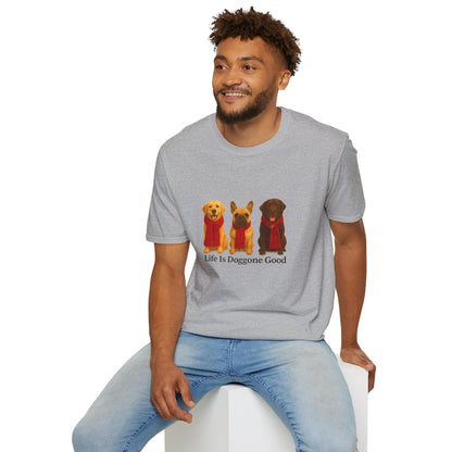 Dog Lover's Unisex T-Shirt, Life is Doggone Good - Chubby Little Cheeks Co.