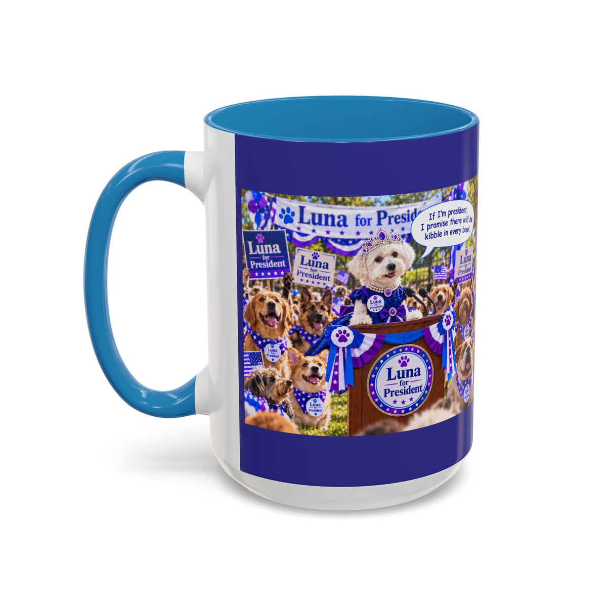 Canine of the Year Coffee Mug — Personalized Dog Portrait Design (Accent 11/15oz) - Chubby Little Cheeks Co.