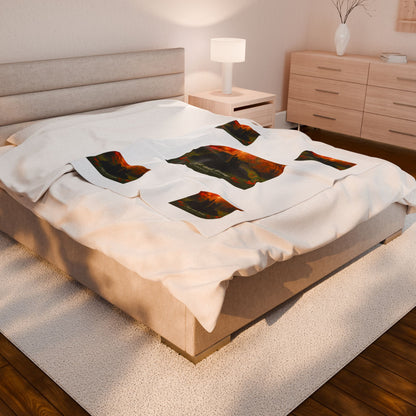 Noir and Amour Velveteen Plush Blanket - Cozy