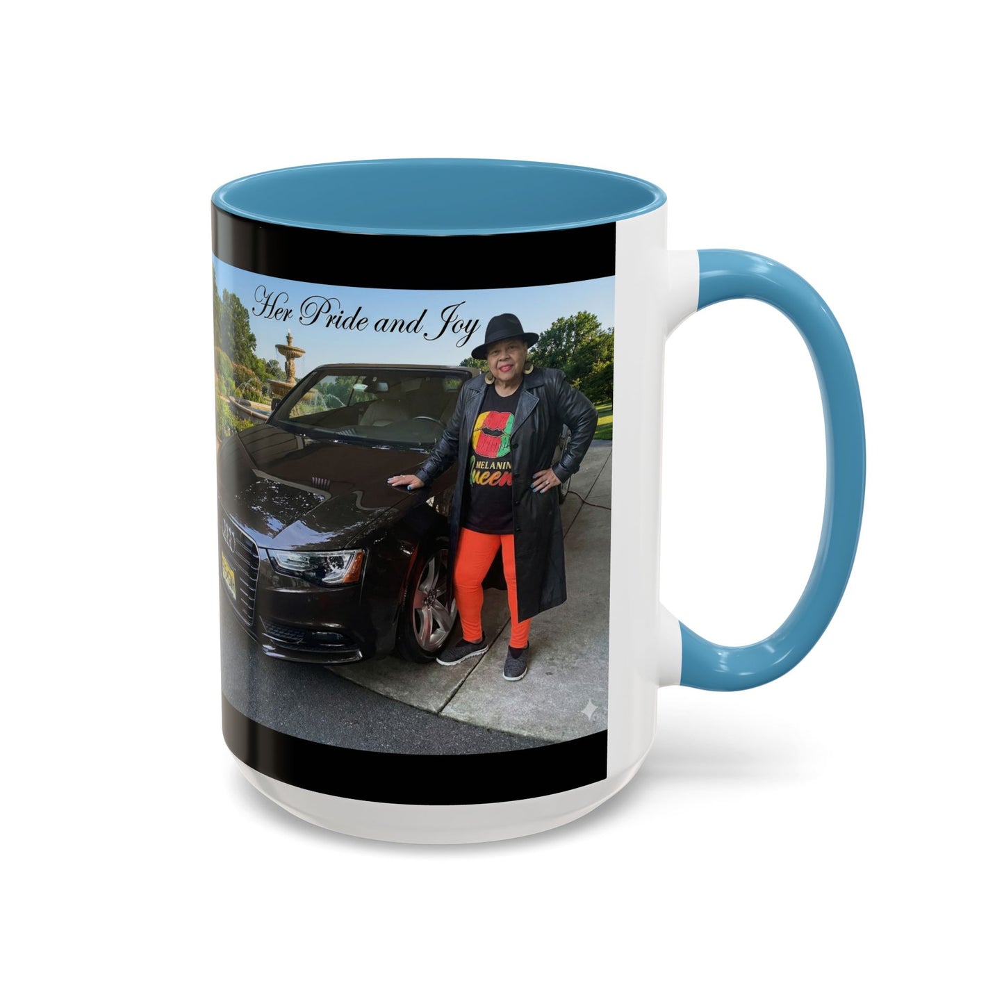 Photo Accent Coffee Mug — Personalized 'Her Pride and Joy' Car & Owner Tribute
