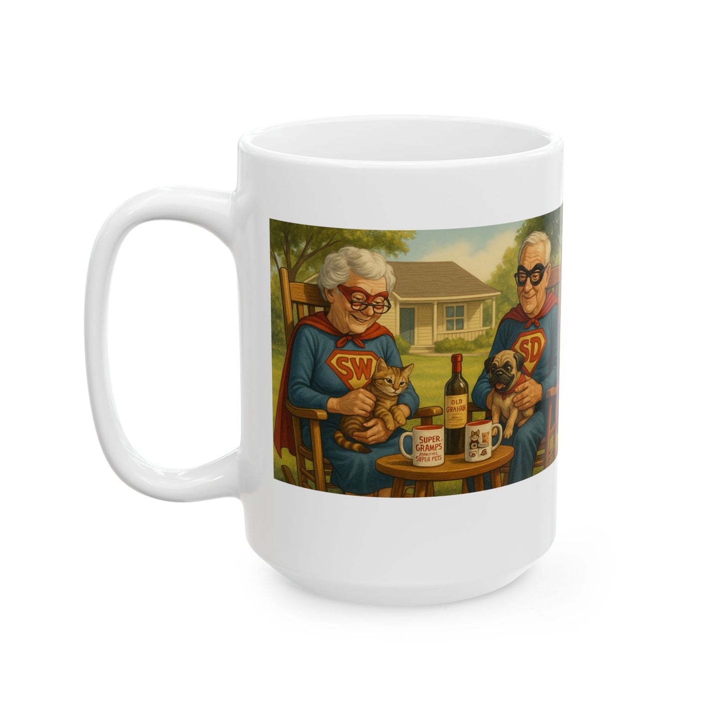 Super Grans, Super Pets Halloween Ceramic Mug - Chubby Little Cheeks Co.