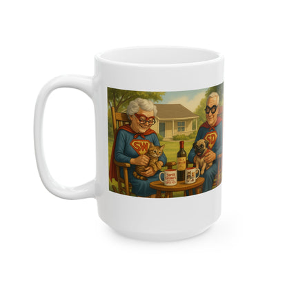 Super Grans, Super Pets Halloween Ceramic Mug - Chubby Little Cheeks Co.