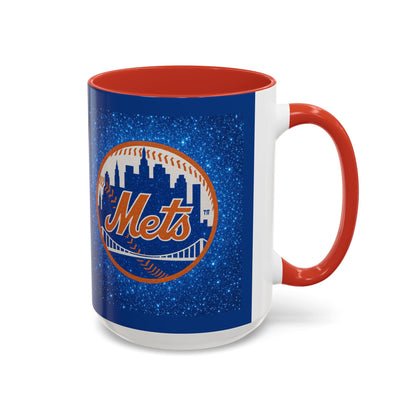 New York Mets Accent Coffee Mug – Team Logo 11/15oz Baseball Fan Gift - Chubby Little Cheeks Co.