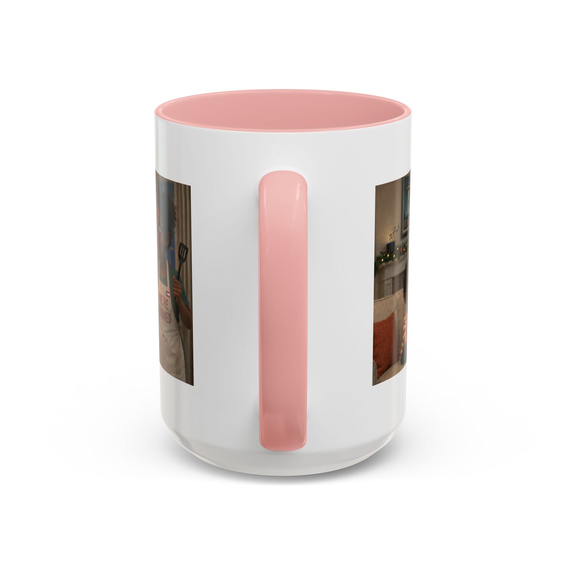 Cat Accent Coffee Mug - 'We're Doomed' Funny Black Mom and Son Coffee Mug-  (15oz) - Chubby Little Cheeks Co.