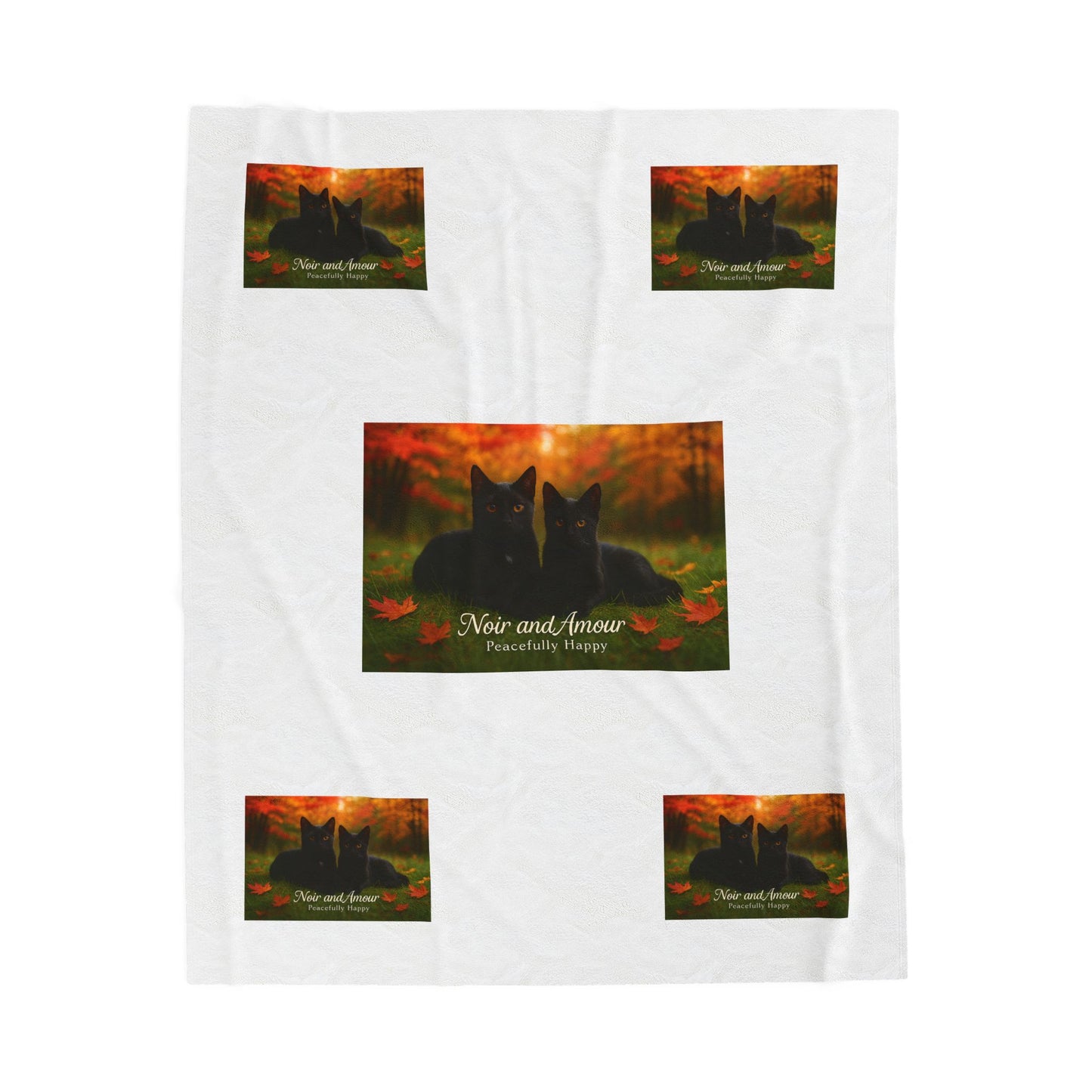 Noir and Amour Velveteen Plush Blanket - Cozy