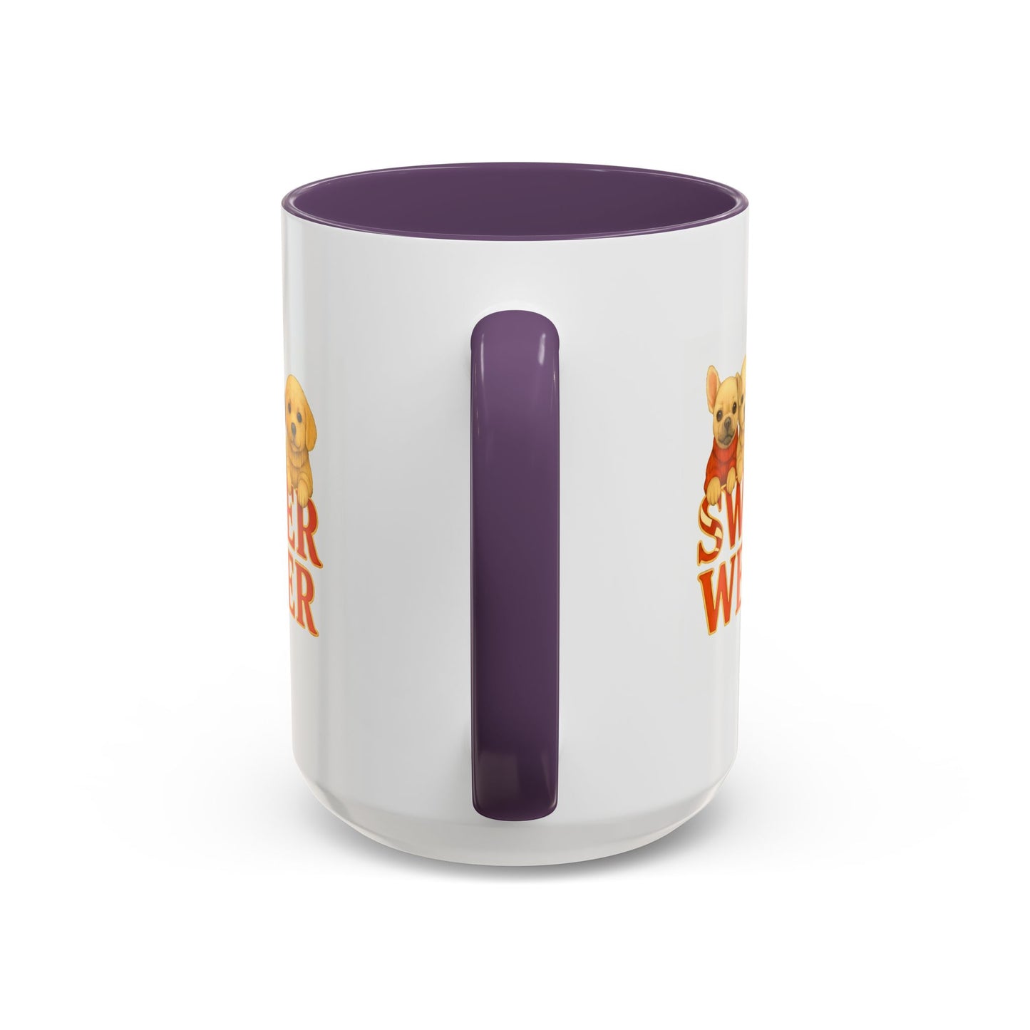 Sweater Weather Mug — Cute Puppies in Sweaters Accent Coffee Mug (150z) - Chubby Little Cheeks Co.