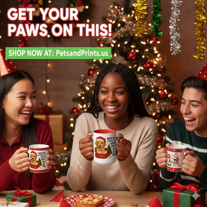 Golden Retriever Bite-In-Days Mug- Holiday Dogs