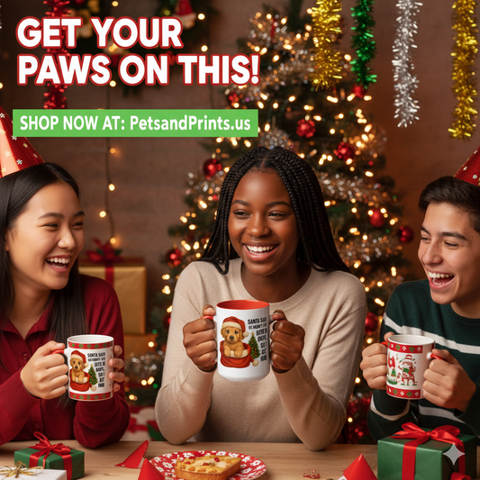 Golden Retriever Bite-In-Days Mug- Holiday Dogs