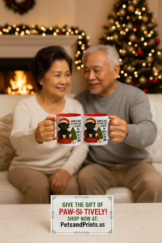 Black Labrador Retriever Christmas Mug – “Santa Said He Hadn’t Had A Bite… So I Bit Him”