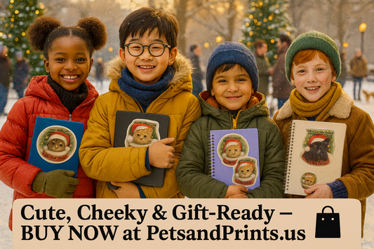 Christmas Puppy Sticker Pack for Kids – Golden Retriever, Maltipoo, French Bulldog & German Shepherd | Cute Holiday Pet Decor