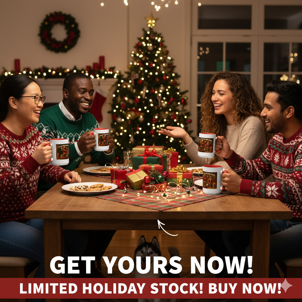 "Dance Time for(Blk) Mrs. Santa" Festive Holiday Mug (15oz)