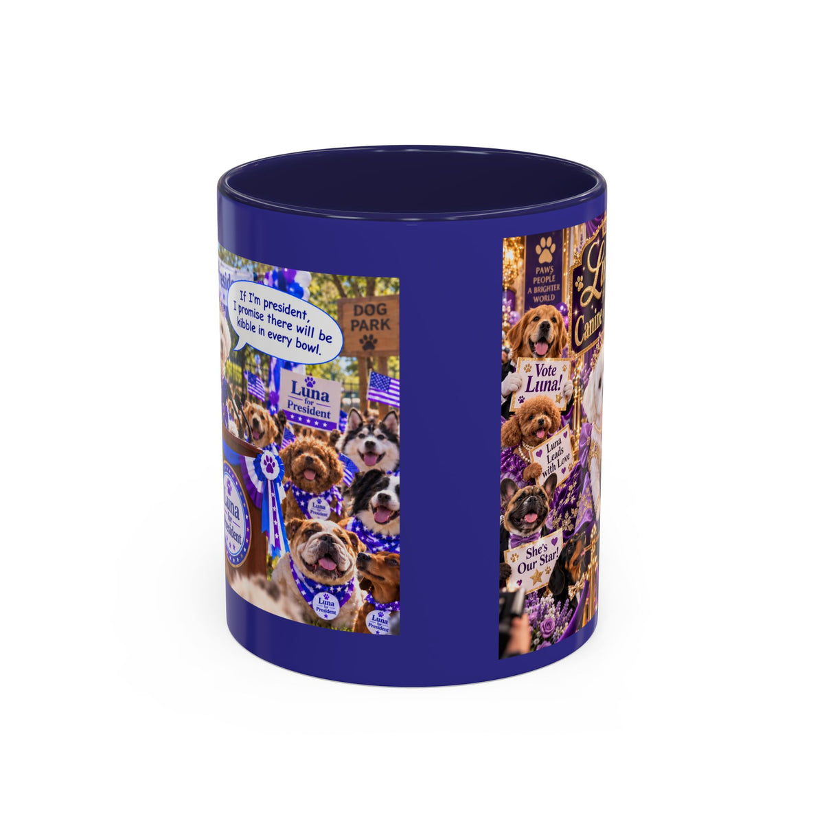 Canine of the Year Coffee Mug — Personalized Dog Portrait Design (Accent 11/15oz) - Chubby Little Cheeks Co.