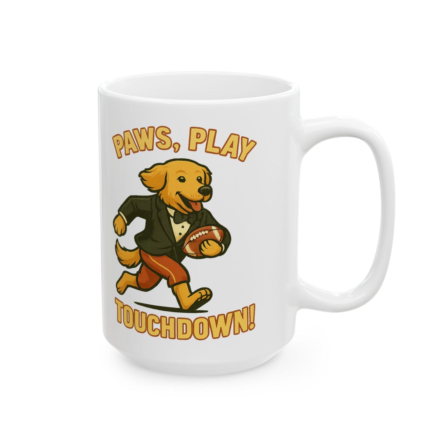 Paws Play Touchdown- Fun Ceramic Mug - Chubby Little Cheeks Co.