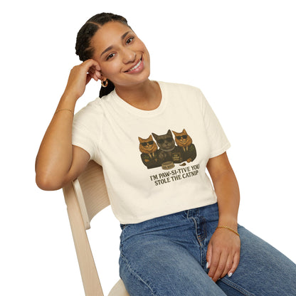 Catnip Offer Unisex T-shirt – I’m Paw-Si-Tive You Stole the Catnip - Chubby Little Cheeks Co.