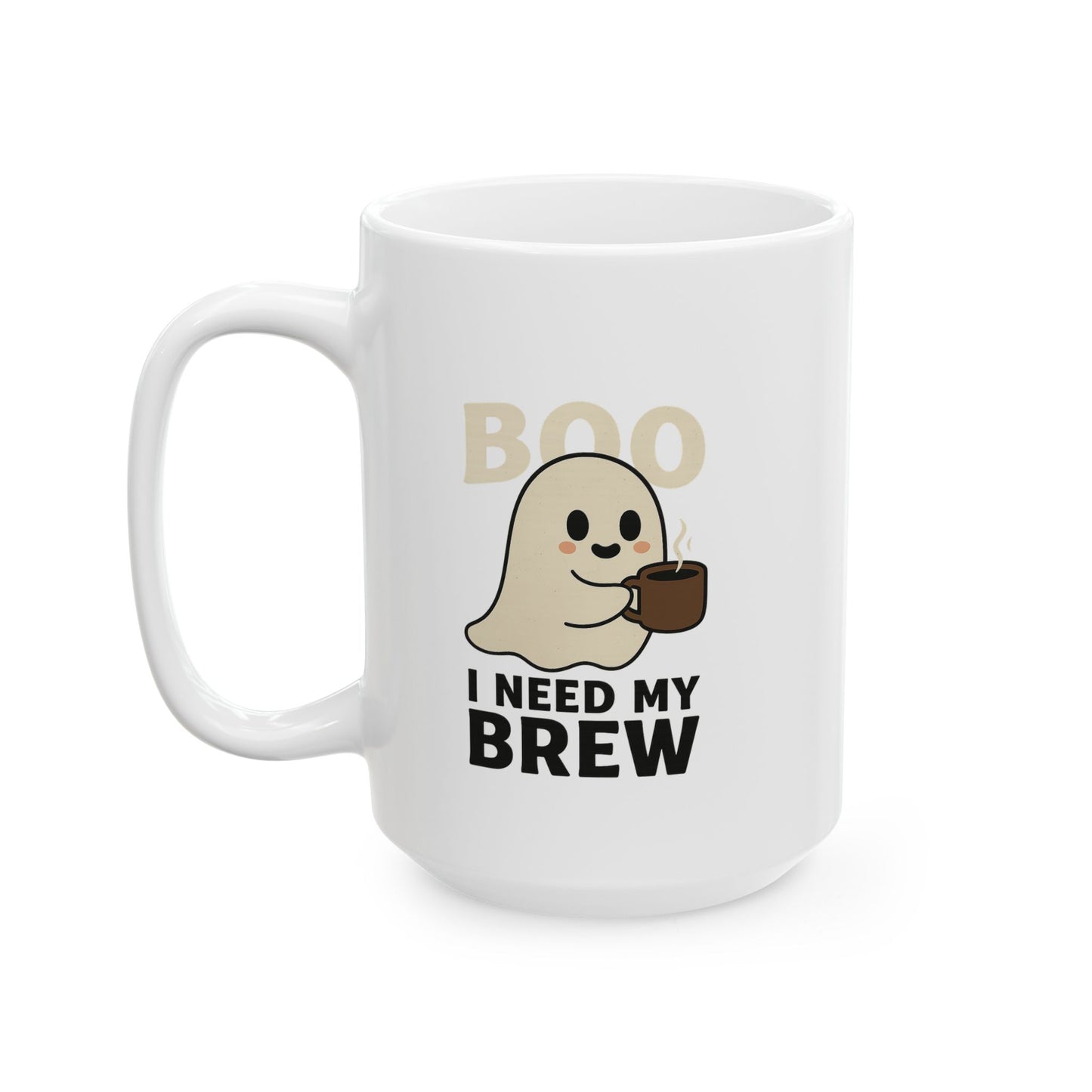 Boo I Need My Brew- Halloween Funny Coffee Mug - Chubby Little Cheeks Co.