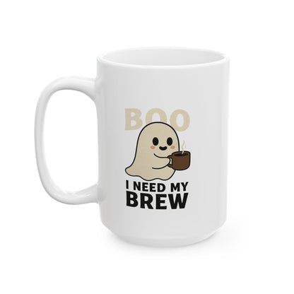 Boo I Need My Brew- Halloween Funny Coffee Mug - Chubby Little Cheeks Co.