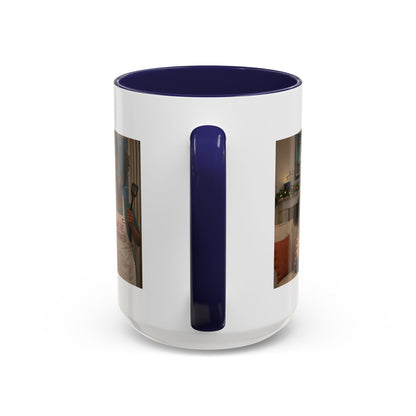 Cat Accent Coffee Mug – “We’re Doomed” Funny Black Mom and Daughter Accent Mug (15 oz) - Chubby Little Cheeks Co.