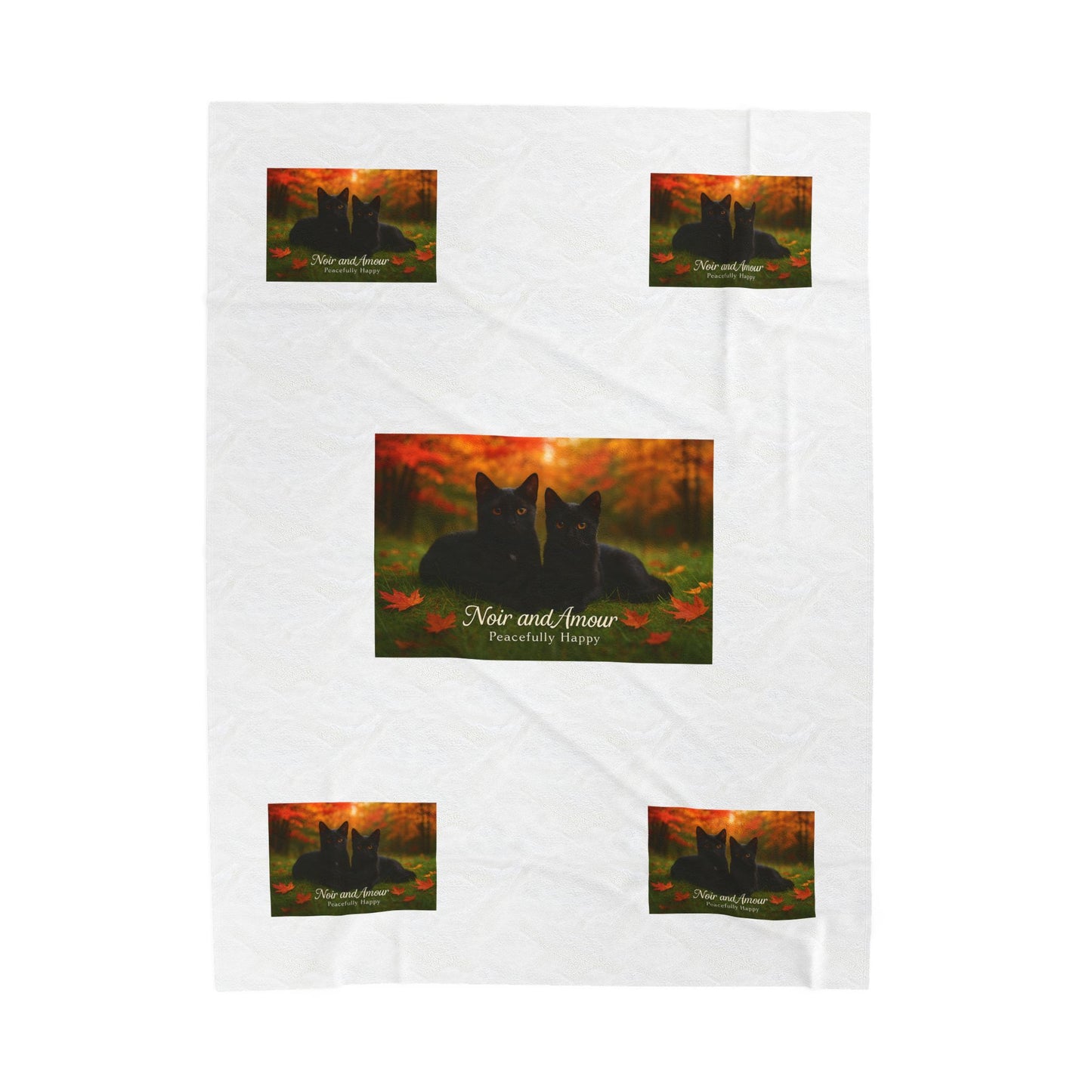 Noir and Amour Velveteen Plush Blanket - Cozy