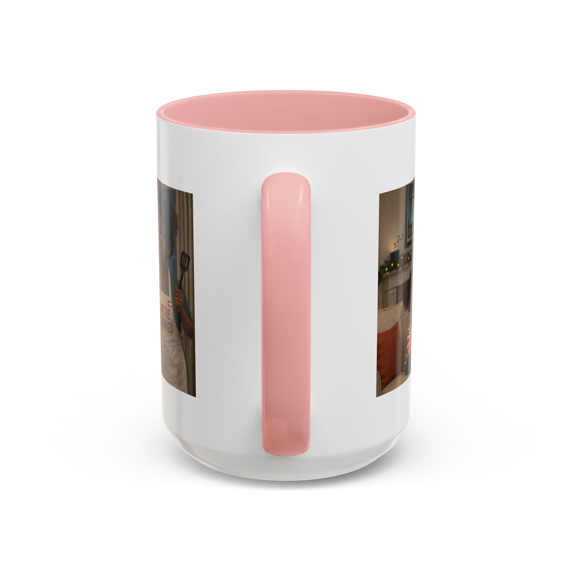 Cat Accent Coffee Mug – “We’re Doomed” Funny Black Mom and Daughter Accent Mug (15 oz) - Chubby Little Cheeks Co.