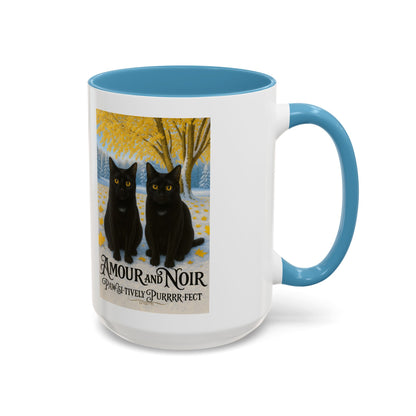 Amour and Noir Vintage Illustration - Accent Mug 15oz