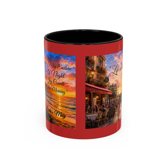Paris Sunset Coffee Mug — 'Life is but a Dream' Accent Mug (11/15oz) - Chubby Little Cheeks Co.