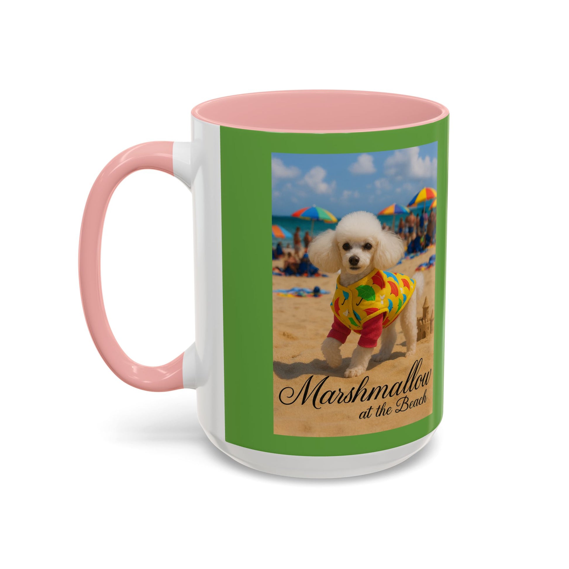 Dog Photo Accent Coffee Mug — "Marshmallow in Nature" Personalized 15oz - Chubby Little Cheeks Co.
