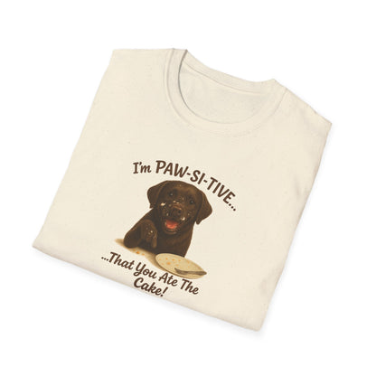 “I’m Paw-Si-Tive That You Ate The Cake!” Funny  Unisex Dog T-Shirt - Chubby Little Cheeks Co.