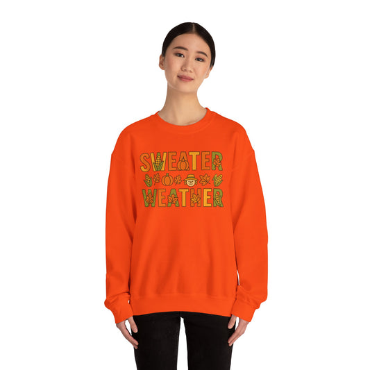 Sweater Weather- Crewneck Sweatshirt - Cozy Fall Apparel - Chubby Little Cheeks Co.
