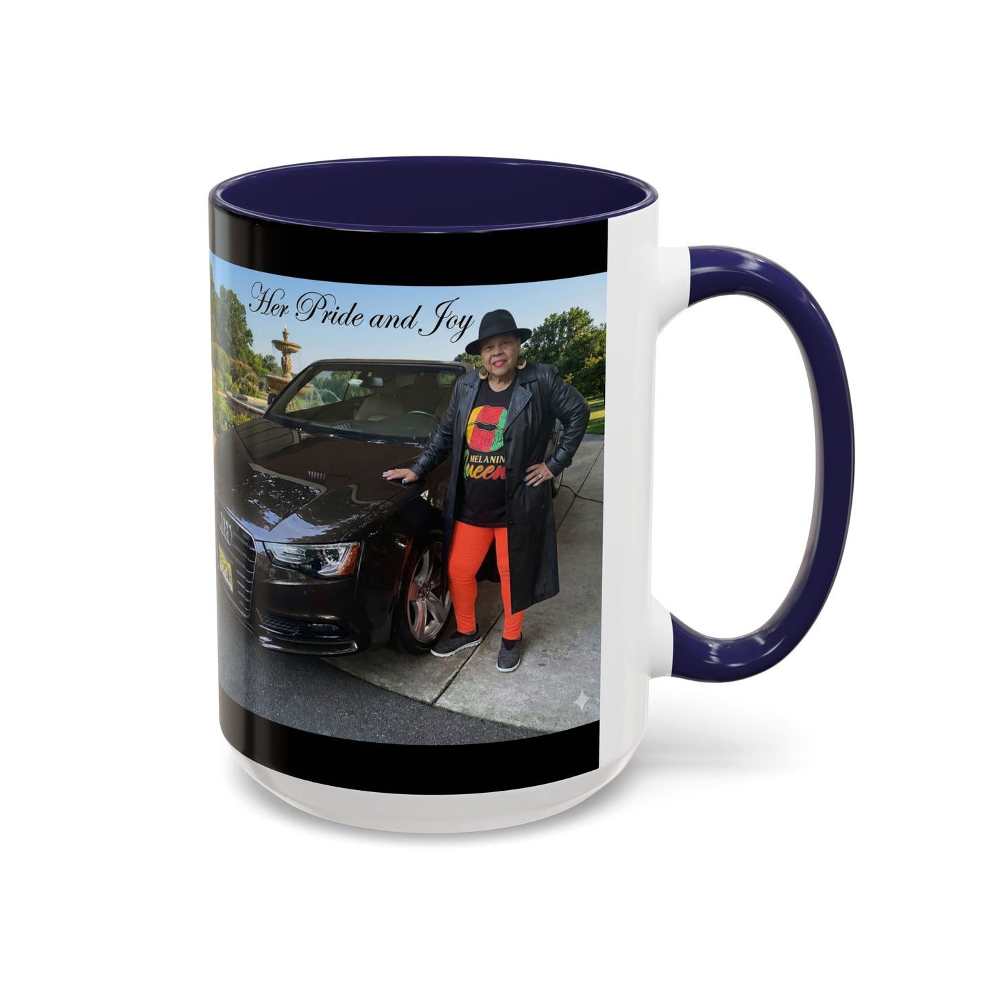 Photo Accent Coffee Mug — Personalized 'Her Pride and Joy' Car & Owner Tribute