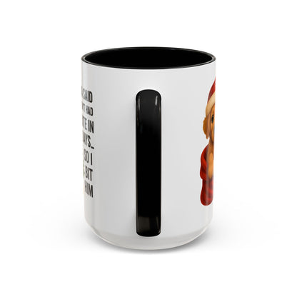 Golden Retriever Bite-In-Days Mug- Holiday Dogs