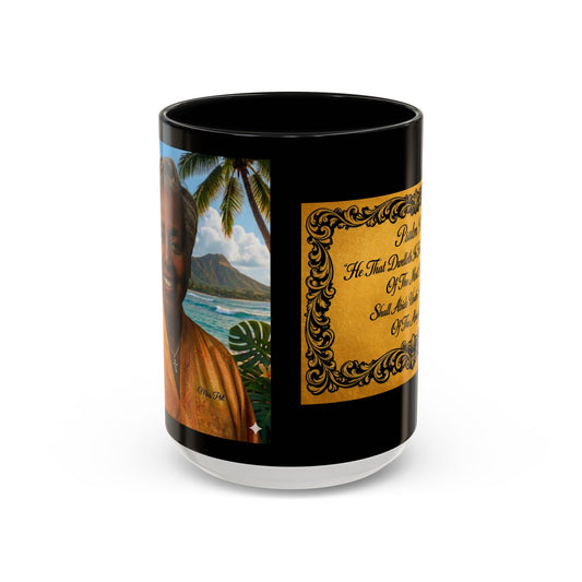 Psalm 91 Accent Coffee Mug — Inspirational Religious Scripture Tribute - Chubby Little Cheeks Co.