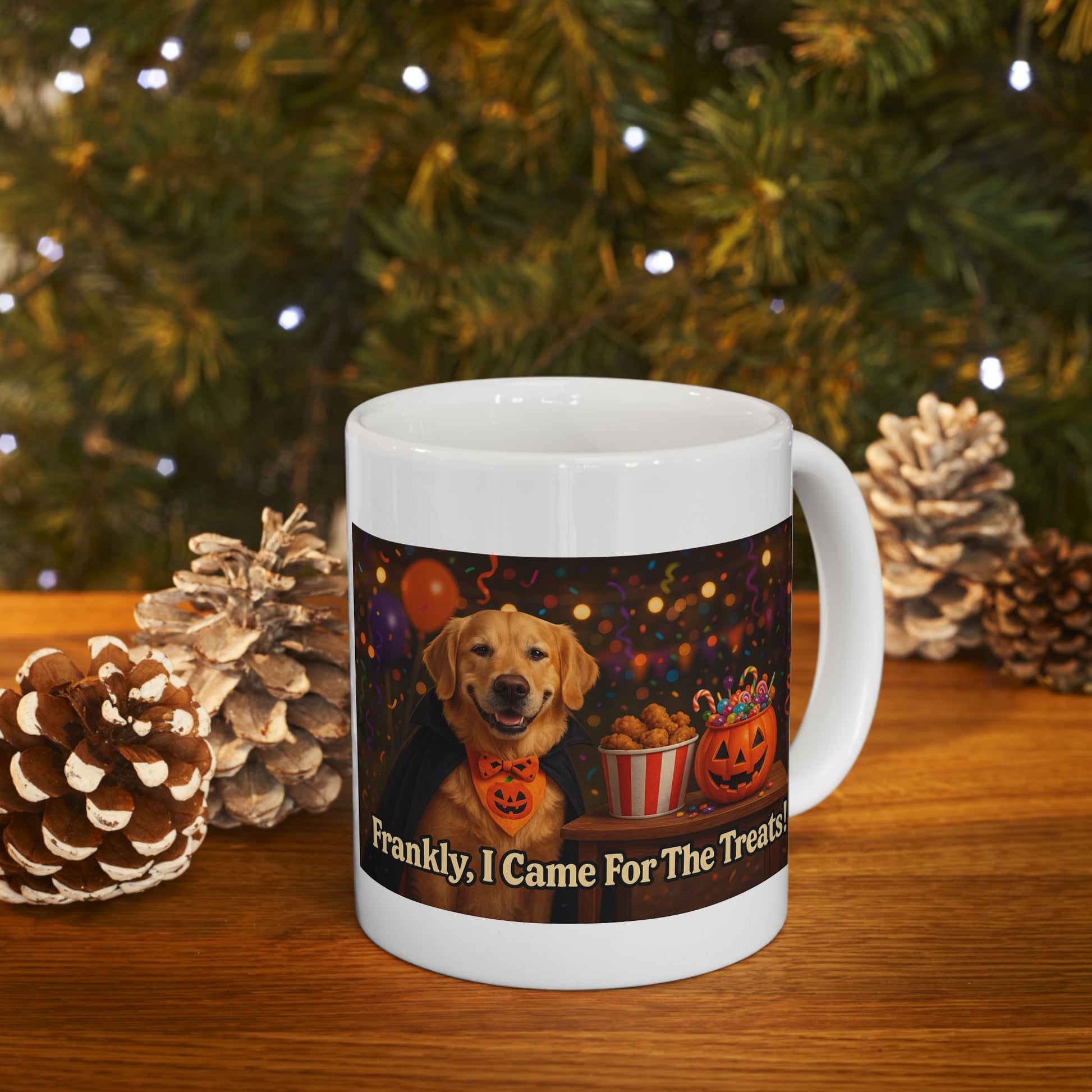 Frankly, I Came For The Treats Ceramic Halloween Mug - Chubby Little Cheeks Co.