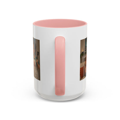 Cat Accent Coffee Mug — Funny 'We're Doomed' Funny White Mom and Daughter Cartoon - Chubby Little Cheeks Co.