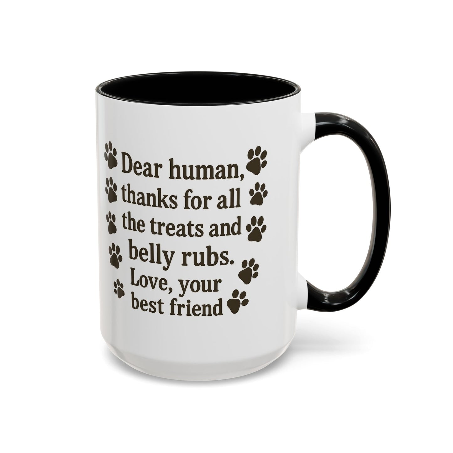 Dear Human Treats & Belly Rubs Mug | Funny Pet Lover Gift
